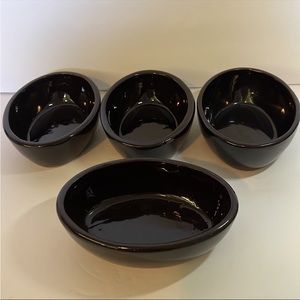 Individual Crock Baking Bowls Oblong Vintage Taiwan